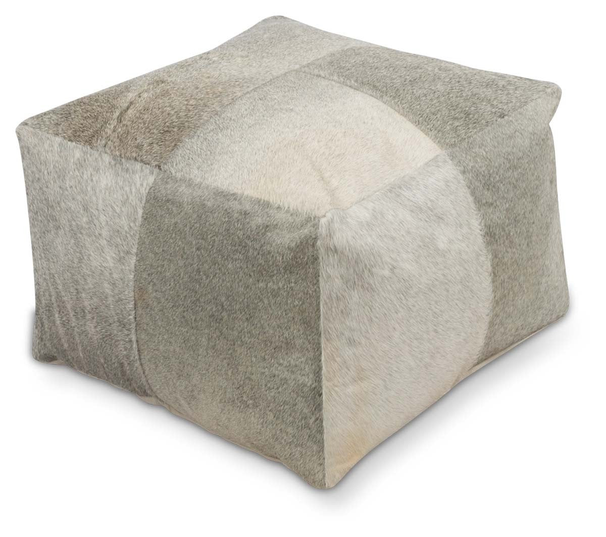 Square Block Cowhide Ottoman-Living-Home & Giftware-Default Title---abc