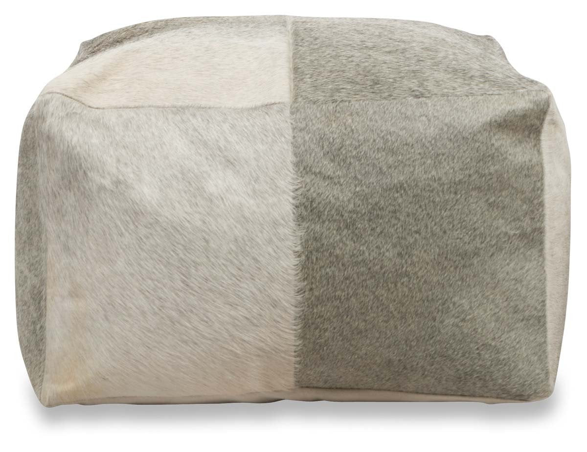 Square Block Cowhide Ottoman-Living-Home & Giftware-Default Title---abc