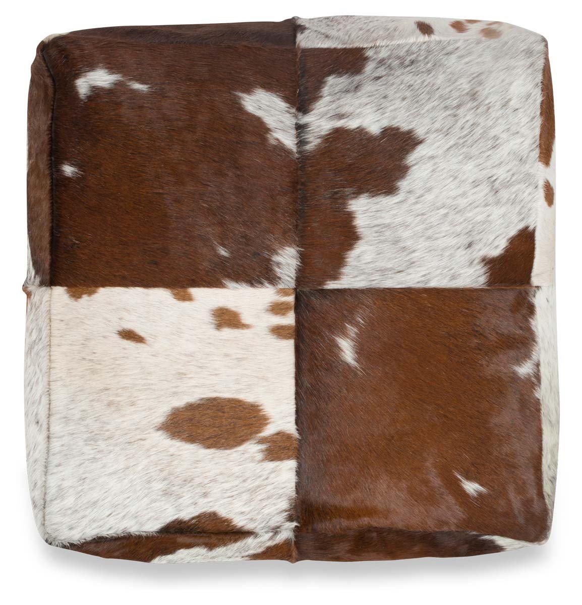 Square Block Cowhide Ottoman-Living-Home & Giftware-Default Title---abc