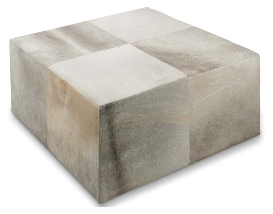 Square Block Cowhide Coffee Table-Living-Home & Giftware-Default Title---abc