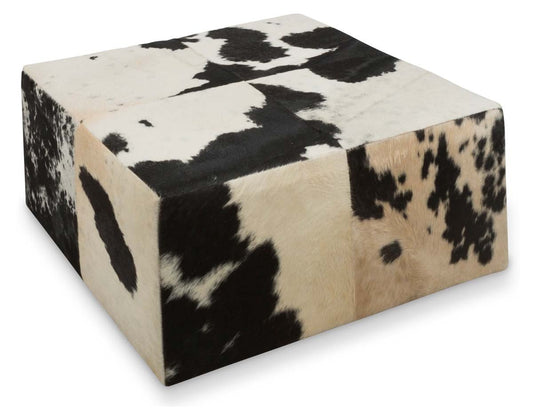 Square Block Cowhide Coffee Table-Living-Home & Giftware-Default Title---abc