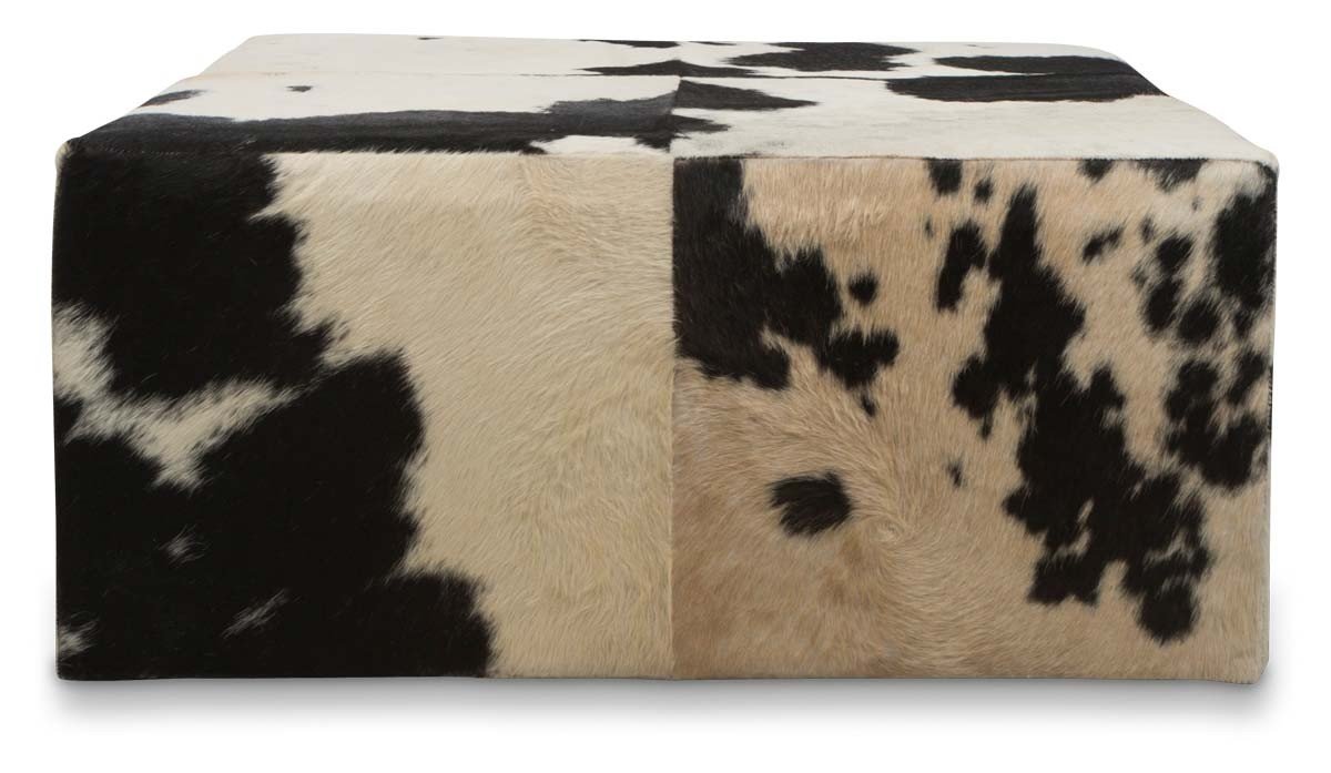 Square Block Cowhide Coffee Table-Living-Home & Giftware-Default Title---abc