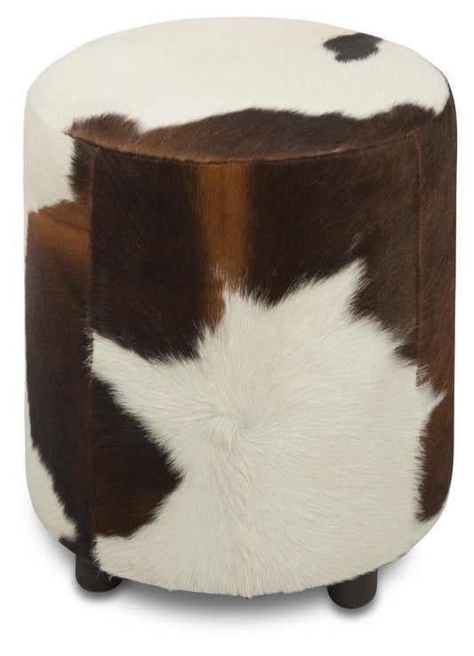 Round Cowhide Ottoman-Living-Home & Giftware-Default Title---abc