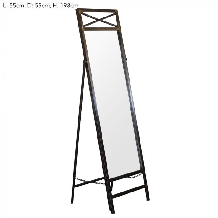 Indiana Standing Mirror 60x56x191L:60 W:-abc