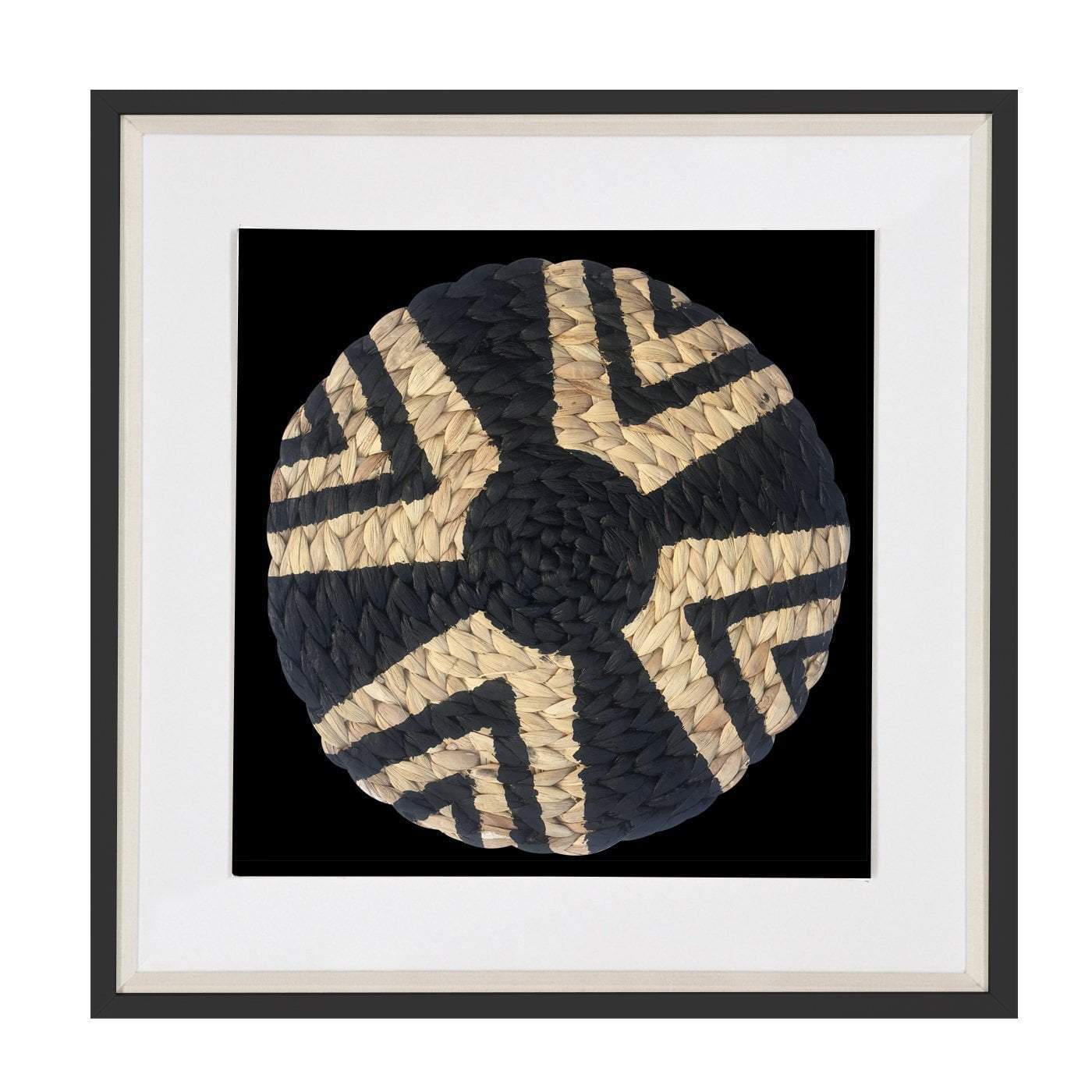 Place Mat Star Black Artwork 52 x 52 cm-Accessories-Bandhini Homewear Design-Black-25 x 25--abc