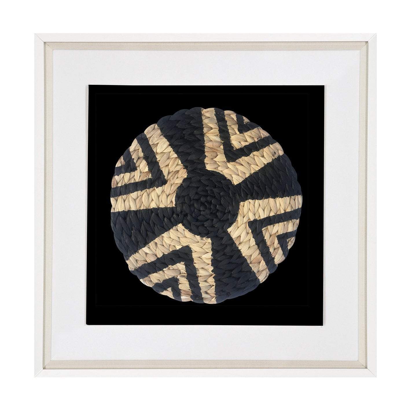 Place Mat Star Black Artwork 52 x 52 cm-Accessories-Bandhini Homewear Design-Black-25 x 25--abc