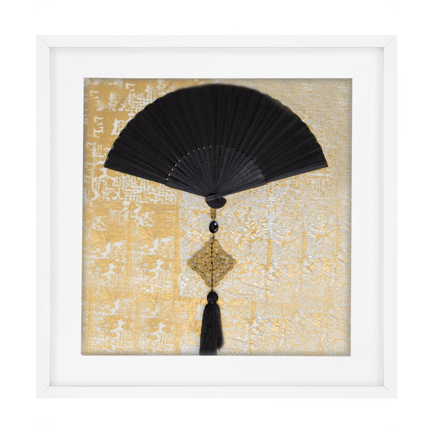 Fan Tassel Black Artwork 52 x 52 cm-abc