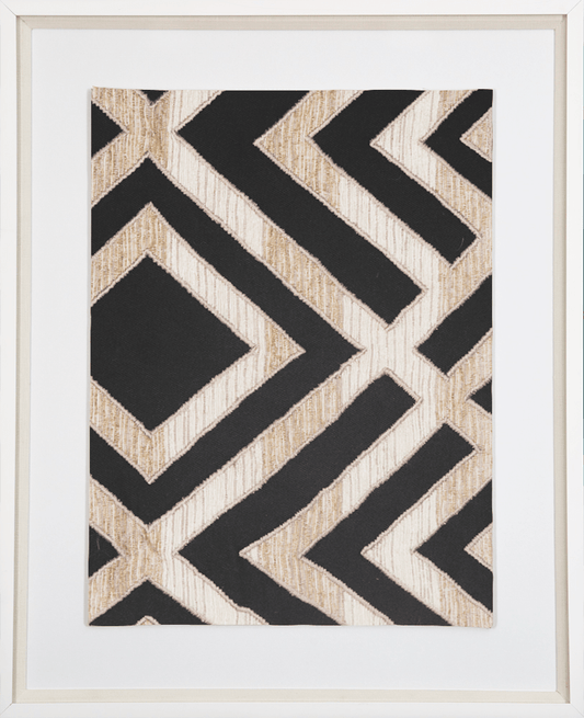 Shoowa Kuba Black Artwork 67 x 85 cm-Accessories-Bandhini Homewear Design-Black-67 x 85 cm--abc