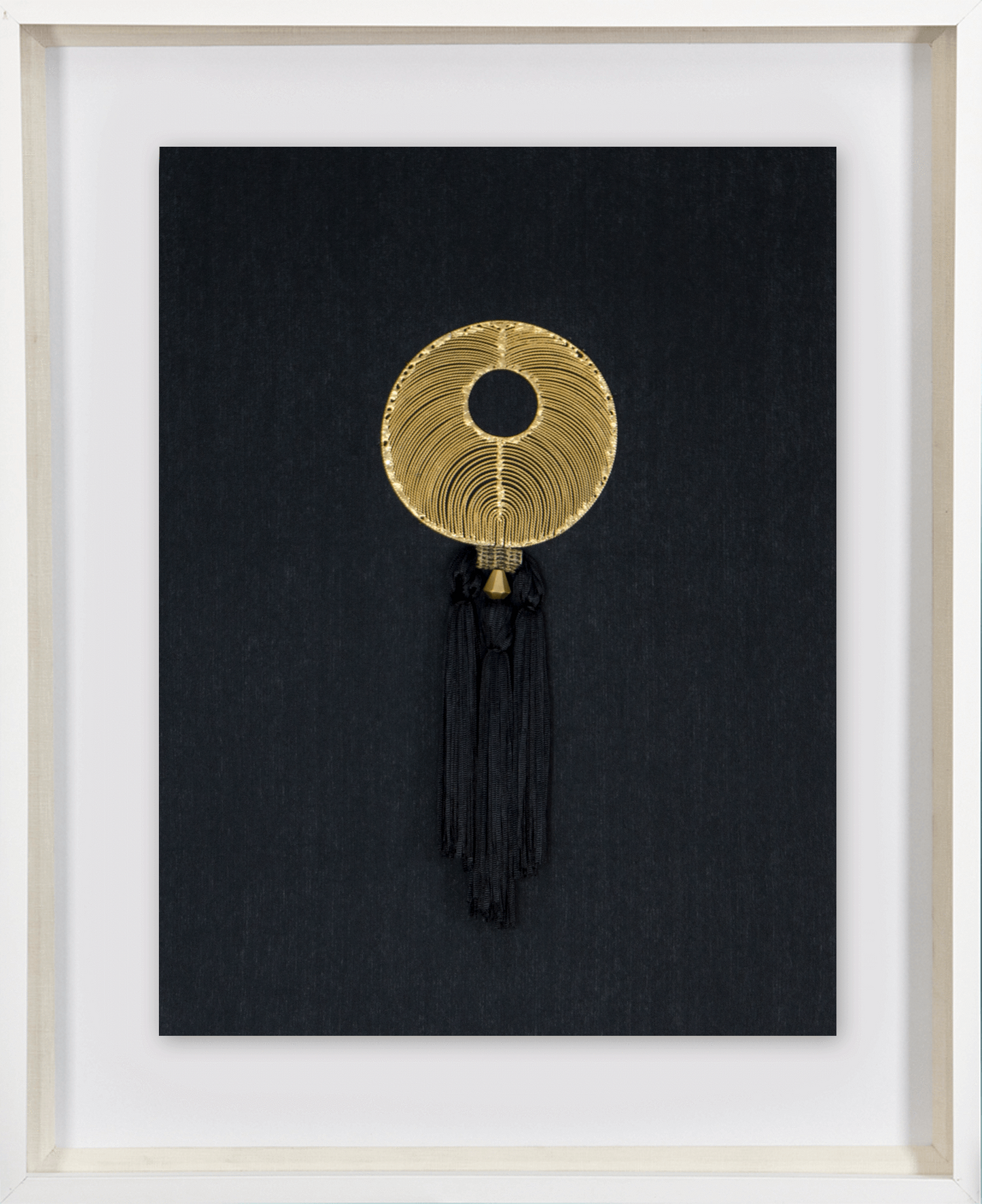 Tassel Gold On Black Artwork 67 x 85 cm-Accessories-Bandhini Homewear Design-Black-67 x 85--abc