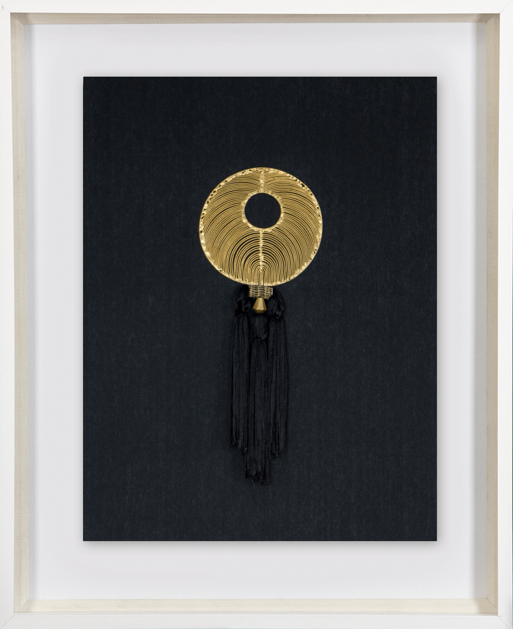 Tassel Gold On Black Artwork 67 x 85 cm-Accessories-Bandhini Homewear Design-Black-67 x 85--abc