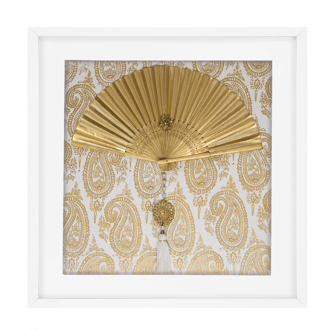 Fan Tassel Gold Artwork 52 x 52 cm-abc