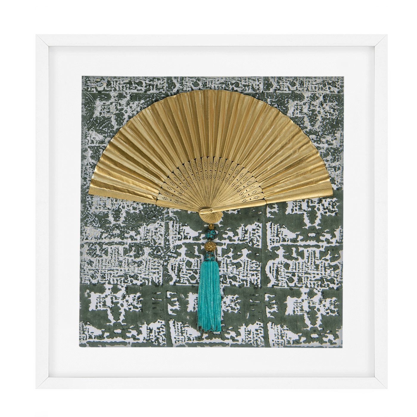 Fan Tassel Green Artwork 52 x 52 cm-abc