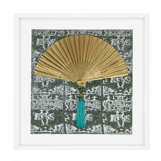 Fan Tassel Green Artwork 52 x 52 cm-abc