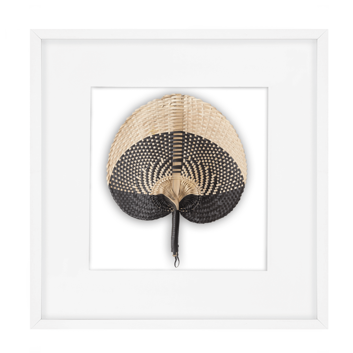 Fan Black on White 52x52cm-abc