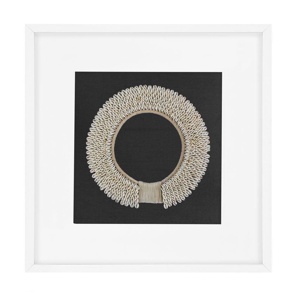 Shell Ring Natural on Black-Accessories-Bandhini Homewear Design-Natural-22 x 22--abc