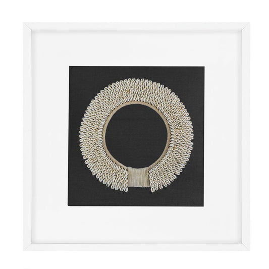 Shell Ring Natural on Black-Accessories-Bandhini Homewear Design-Natural-22 x 22--abc