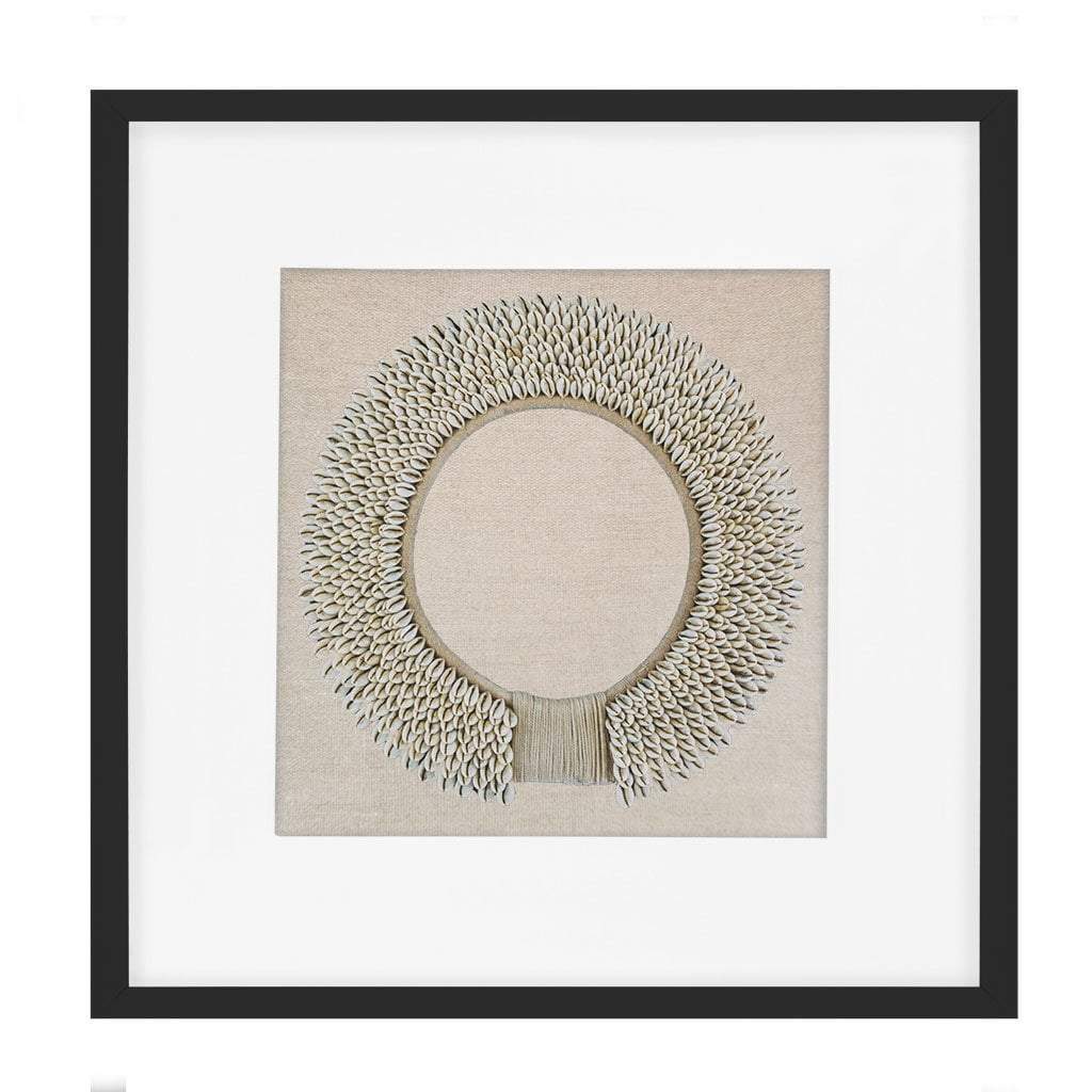 Shell Ring Natural on Natural 55cm x 55cm-Accessories-Bandhini Homewear Design-Natural-22 x 22--abc