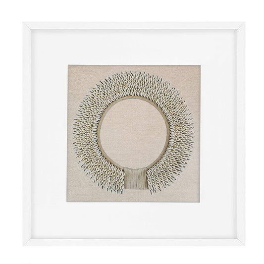 Shell Ring Natural on Natural 55cm x 55cm-Accessories-Bandhini Homewear Design-Natural-22 x 22--abc