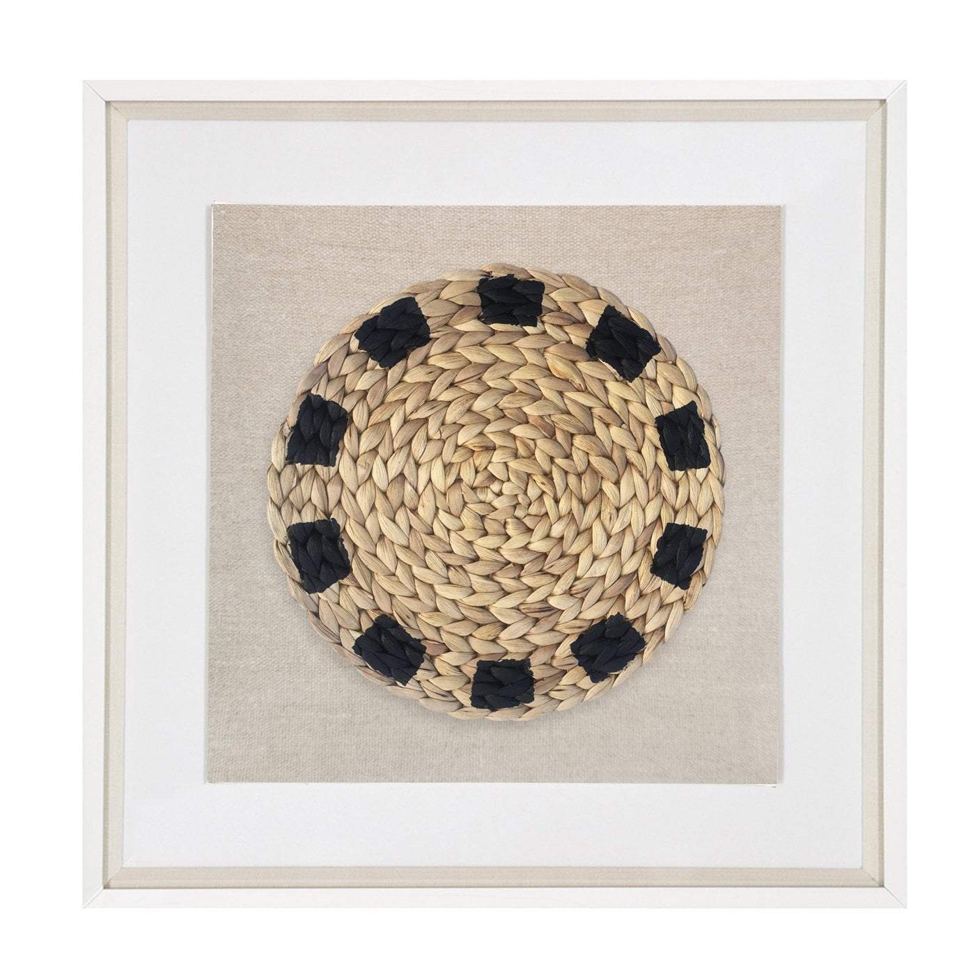 Place Mat Natural on Natural Artwork 52 x 52 cm-Accessories-Bandhini Homewear Design-Natural-25 x 25--abc