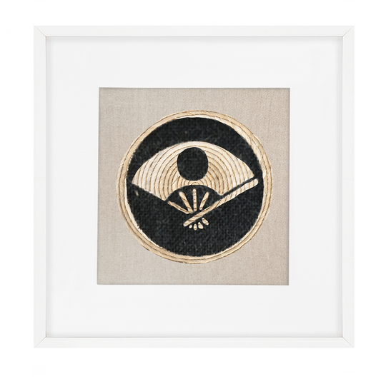 Place Mat Fan Natural Artwork 52 x 52 cm-Accessories-Bandhini Homewear Design-Natural-52 x 52 cm--abc