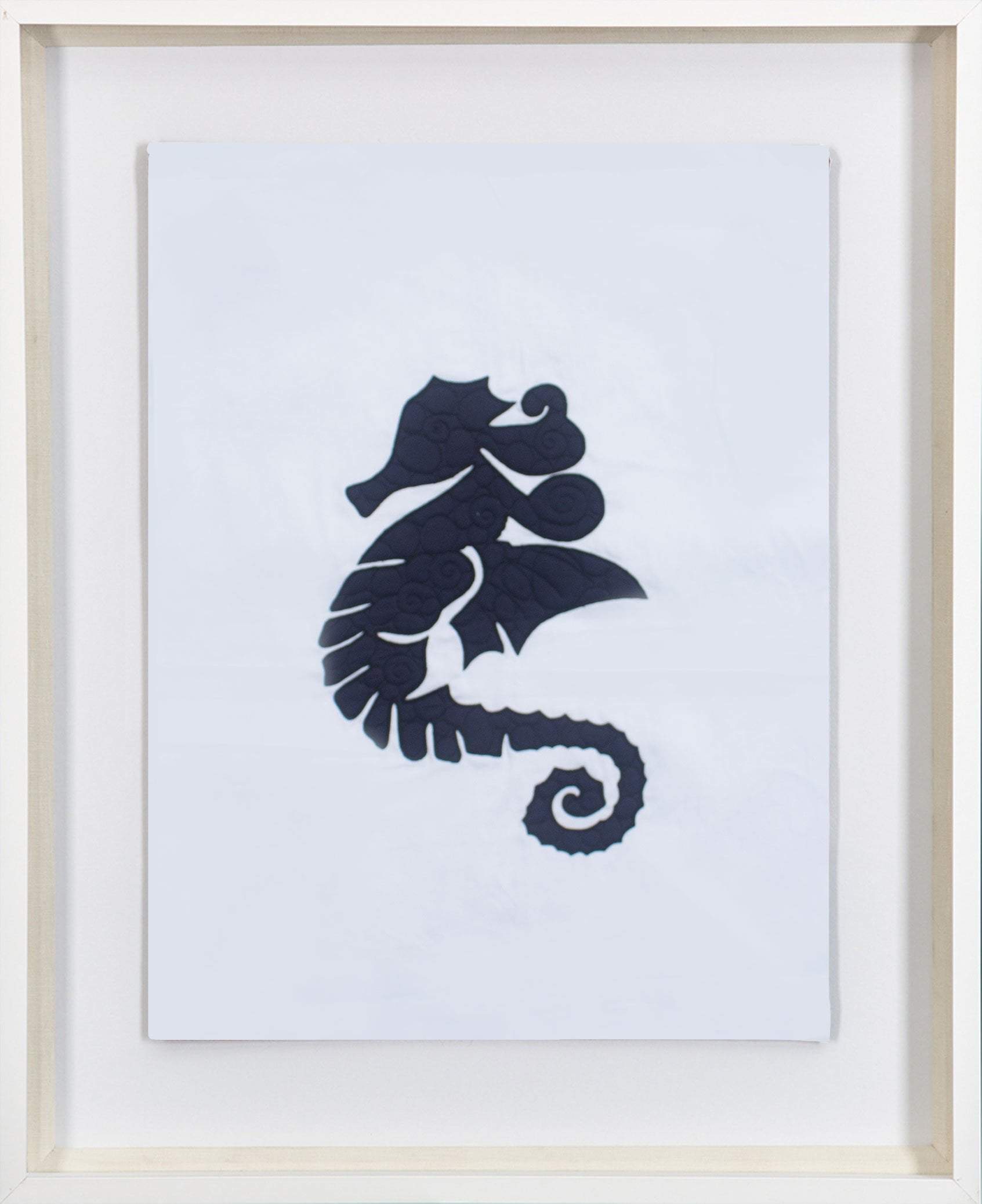 Sea Horse Navy Artwork 67 x 85 cm-Accessories-Bandhini Homewear Design-Navy-67 x 85 cm--abc