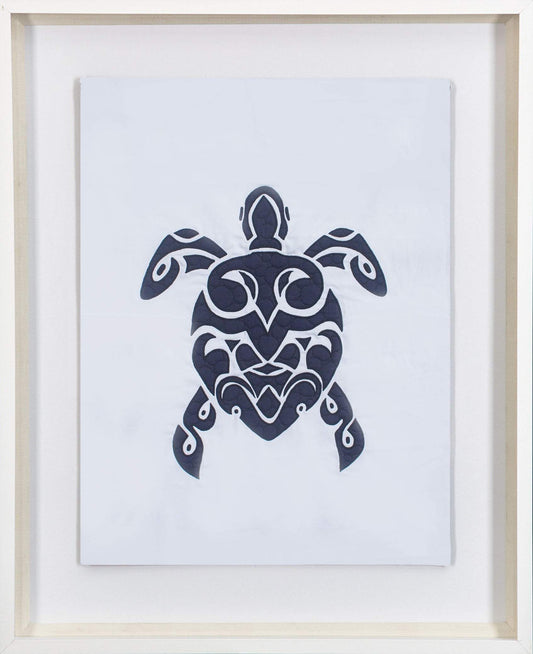 Sea Turtle Navy Artwork 67 x 85 cm-Accessories-Bandhini Homewear Design-Navy-67 x 85 cm--abc
