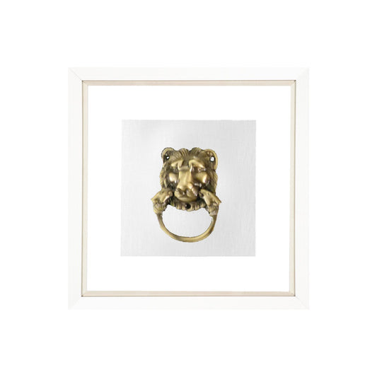 Lion Head White Artwork 25x25cm-abc