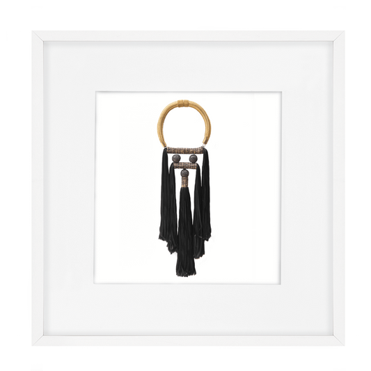 Tassel Spanish Black Artwork 52 x 52 cm-Accessories-Bandhini Homewear Design-White-52 x 52--abc