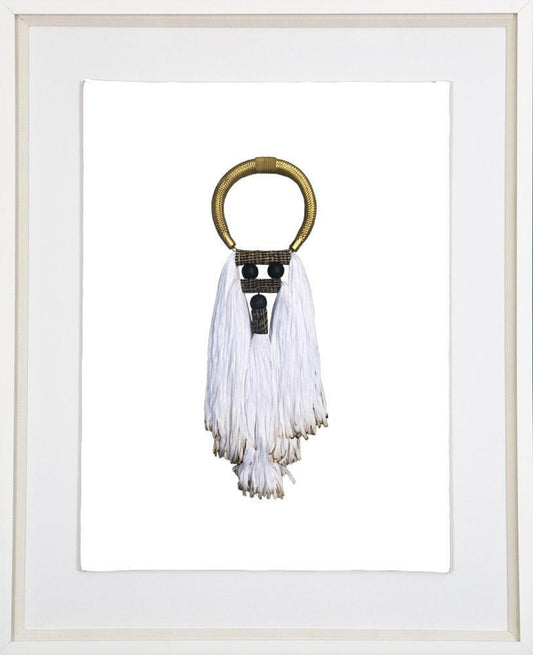 Tassel Spanish White Artwork 67cm x 85cm-Accessories-Bandhini Homewear Design-White-52 x 52--abc