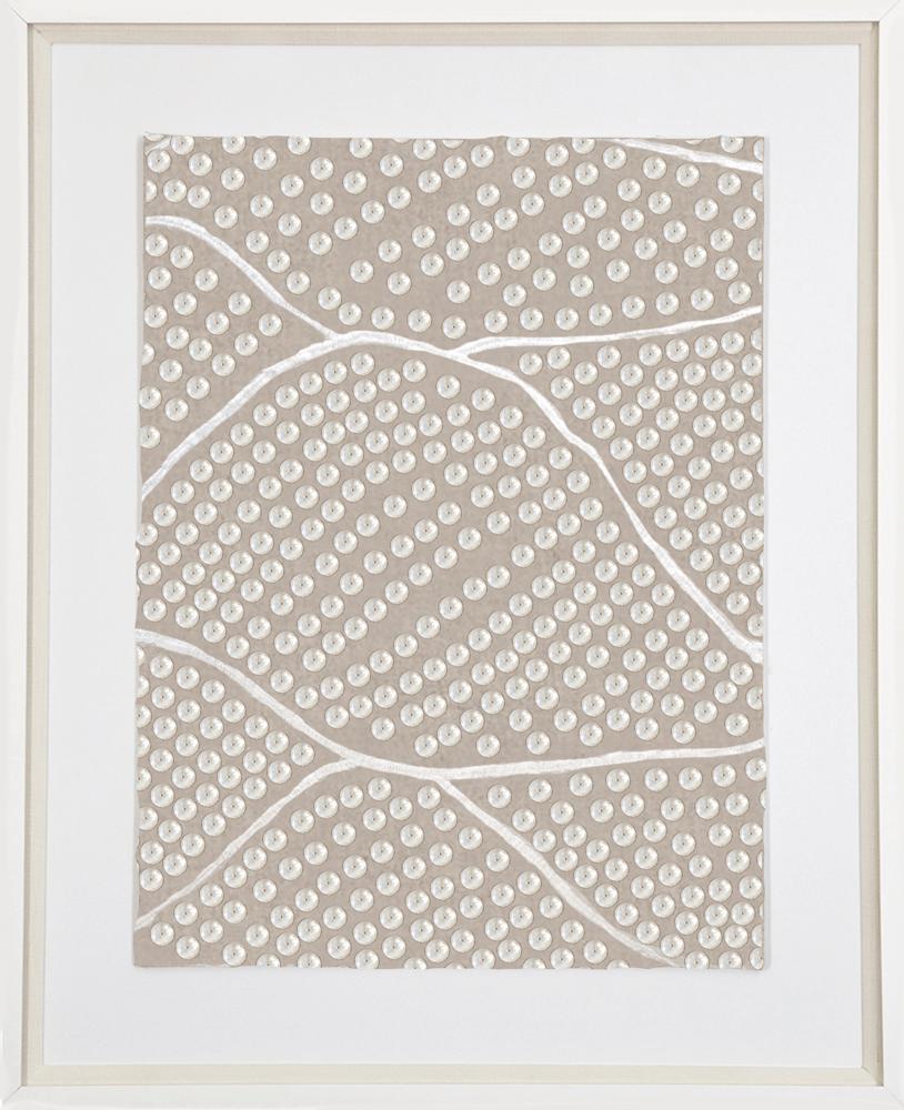 Shell Mother of Pearl Wave Artwork 67 x 85 cm-Accessories-Bandhini Homewear Design-White-67 x 85--abc