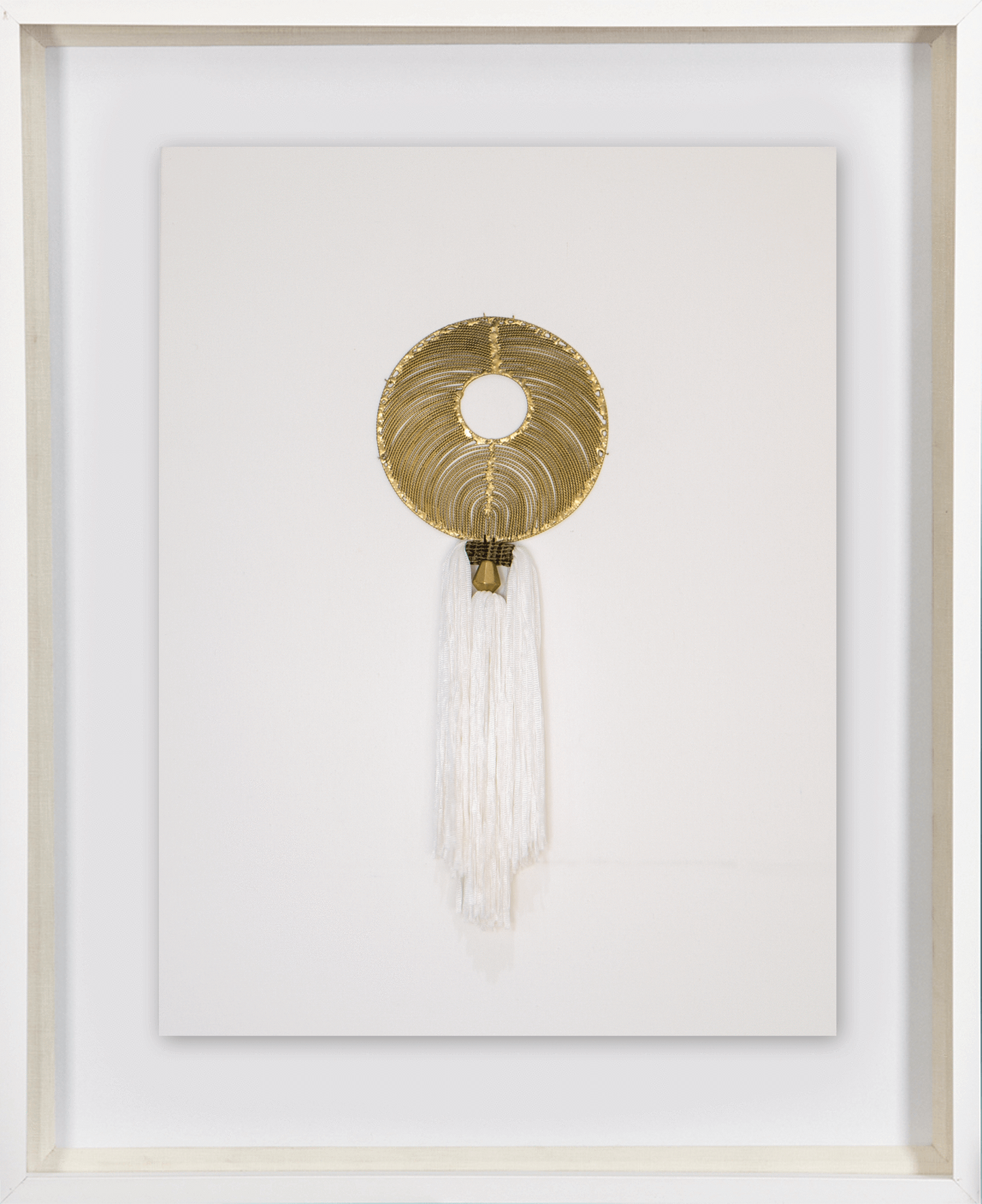 Tassel Gold On White Artwork 67 x 85 cm-Accessories-Bandhini Homewear Design-White-67 x 85--abc