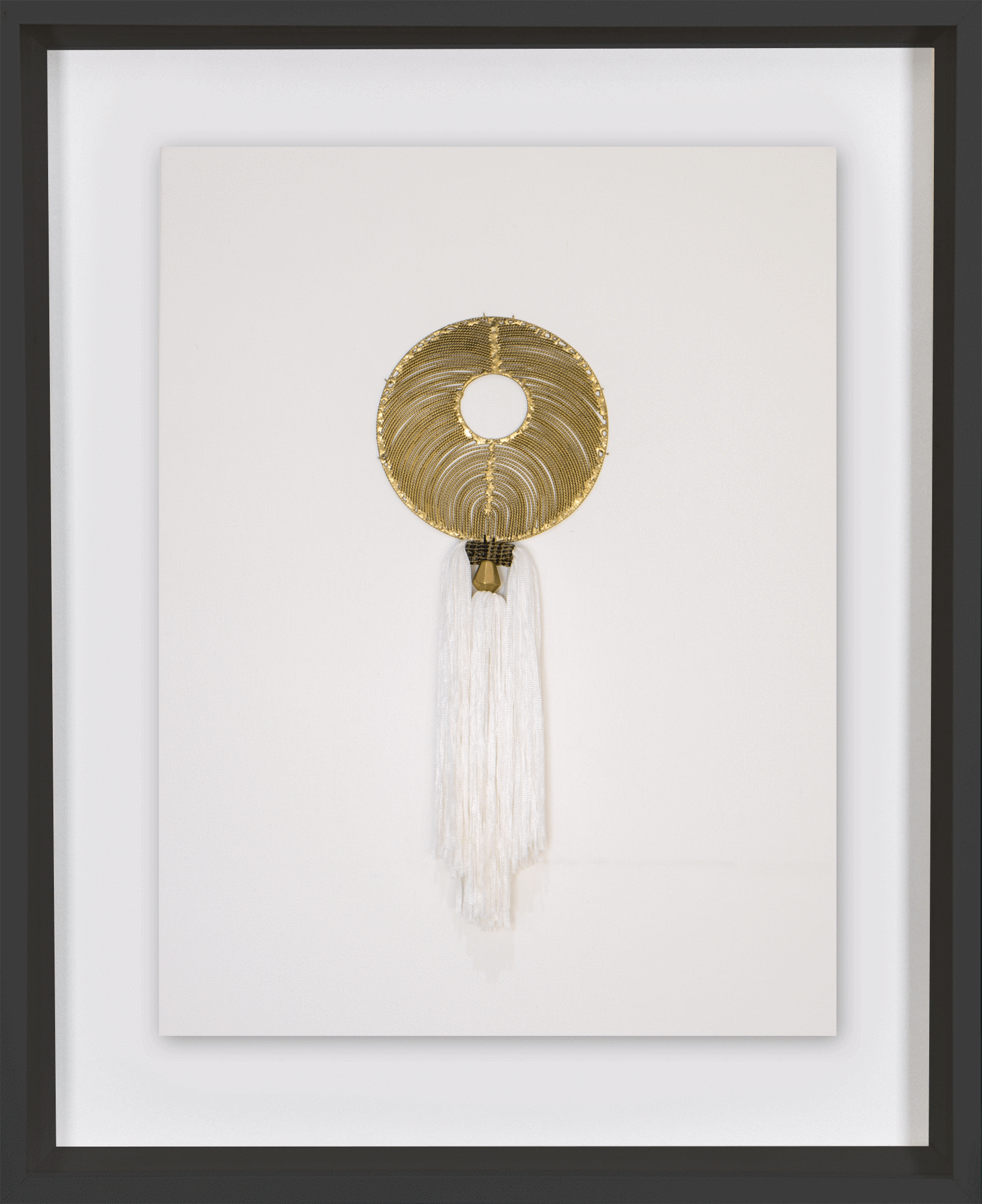 Tassel Gold On White Artwork 67 x 85 cm-Accessories-Bandhini Homewear Design-White-67 x 85--abc