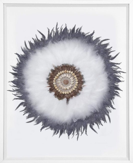 Feather Latope White Artwork 67cm x 85cm-abc