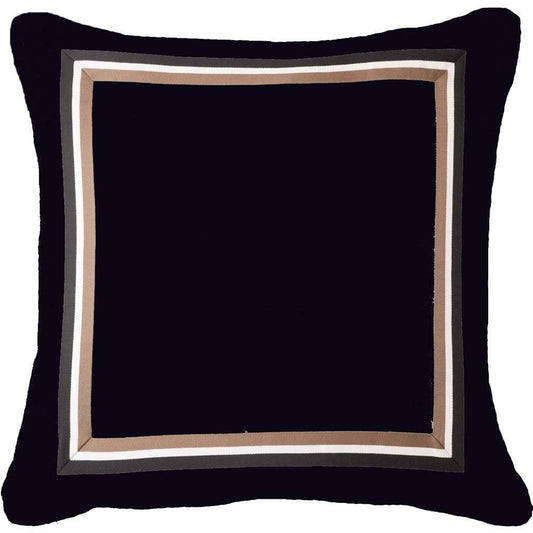 Braid Cayman Black Euro Cushion 65 x 65 cm-abc
