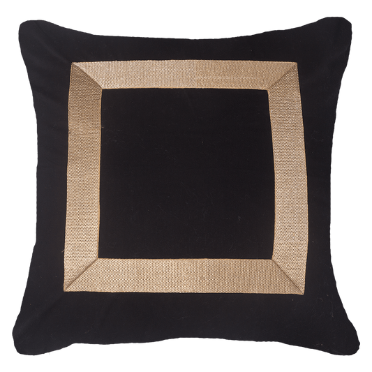 Braid Gold Black Euro Cushion 65 x 65 cm-abc