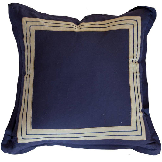 Braid Inner Panel Navy Euro Cushion 65 x 65 cm-abc
