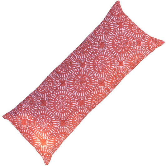 Sphere Print Orange Long Lumber Cushion 35 x 90 cm-Accessories-Bandhini Homewear Design-Orange-14 x 36--abc