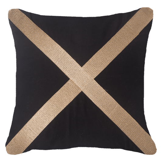 Braid Gold Cross Lounge Cushion 55 x 55 cm-abc
