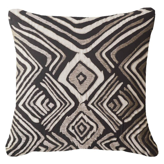 Ikat Zebra Black Lounge Cushion 55 x 55 cm-abc