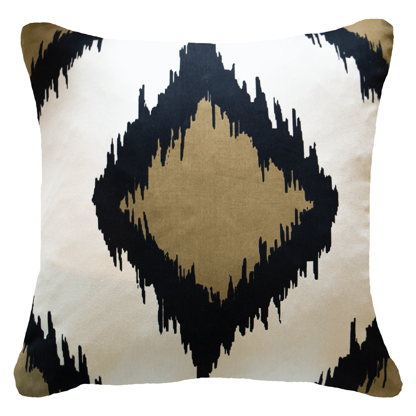 Inner Ikat Solitaire Black Lounge Cushion 55 x 55 cm-abc