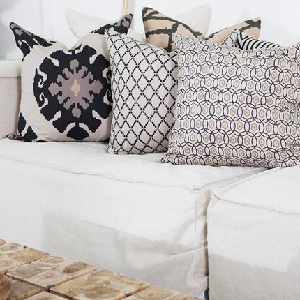 Interlaced Black Lounge Cushion 55x55cm-abc