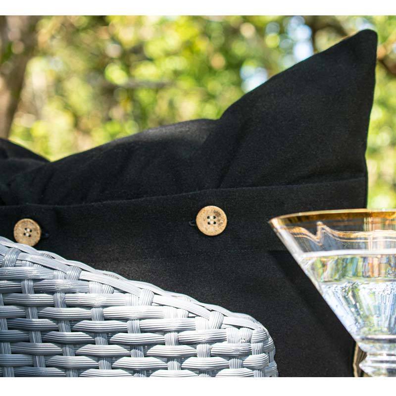 Outdoor Compass Black & Beige Lounge Cushion 55 x 55 cm-abc