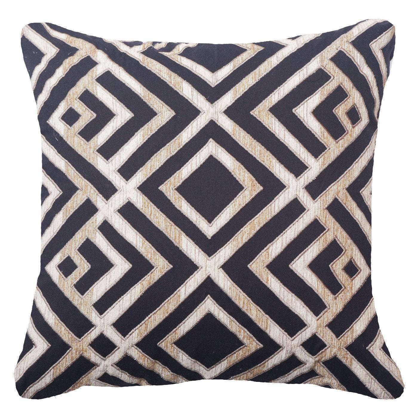 Shoowa Arrow Black Lounge Cushion 55 x 55 cm-Accessories-Bandhini Homewear Design-Black-22 x 22--abc