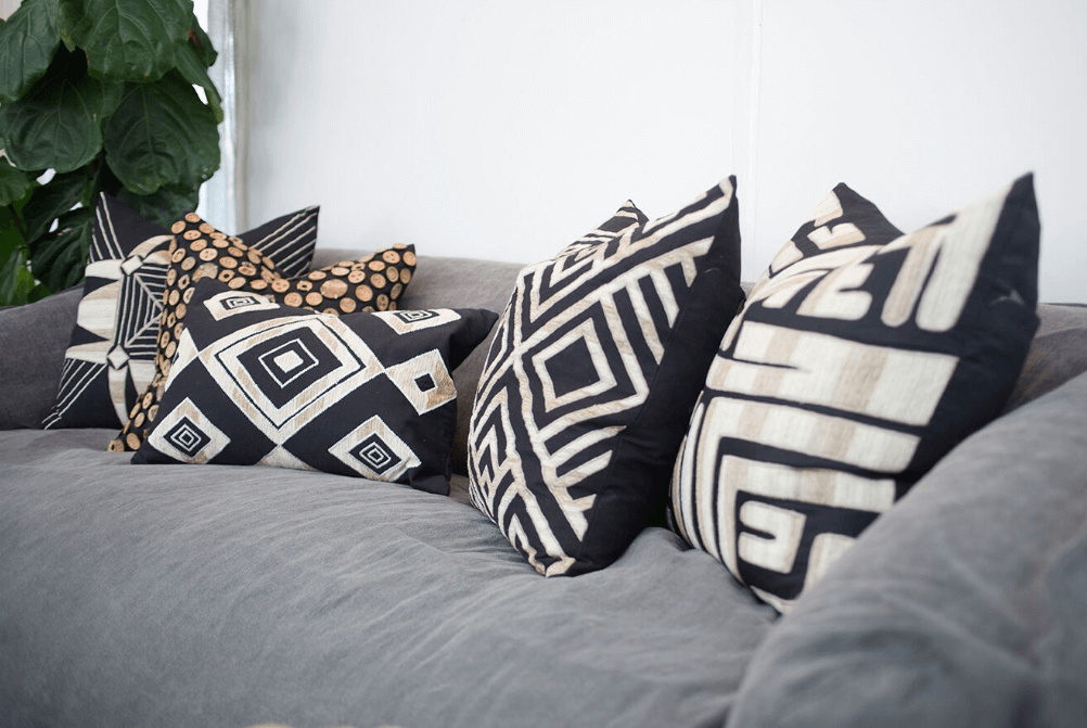 Shoowa Arrow Black Lounge Cushion 55 x 55 cm-Accessories-Bandhini Homewear Design-Black-22 x 22--abc