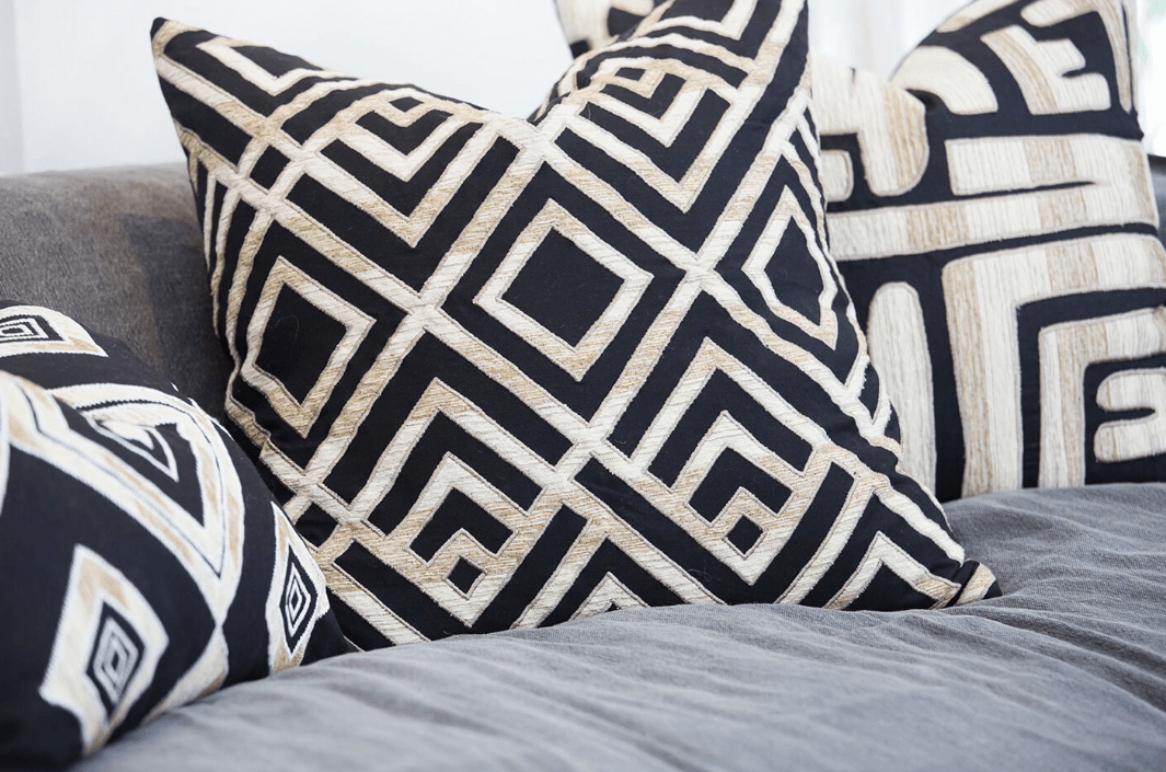 Shoowa Arrow Black Lounge Cushion 55 x 55 cm-Accessories-Bandhini Homewear Design-Black-22 x 22--abc