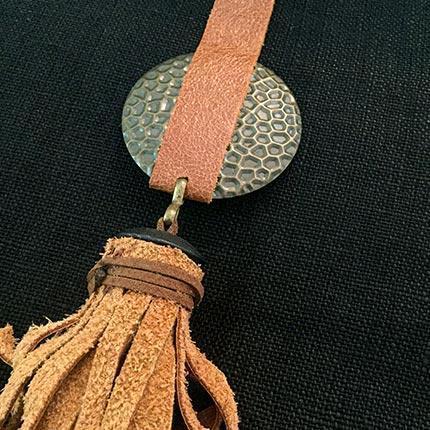 Tassel Tex on Black Linen Lounge Cushion 55 x 55 cm-Accessories-Bandhini Homewear Design-Black-22 x 22--abc