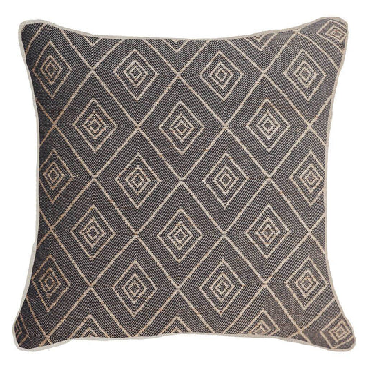 Weave Cross Black Lounge Cushion 55 x 55 cm-Accessories-Bandhini Homewear Design-Black-22 x 22--abc
