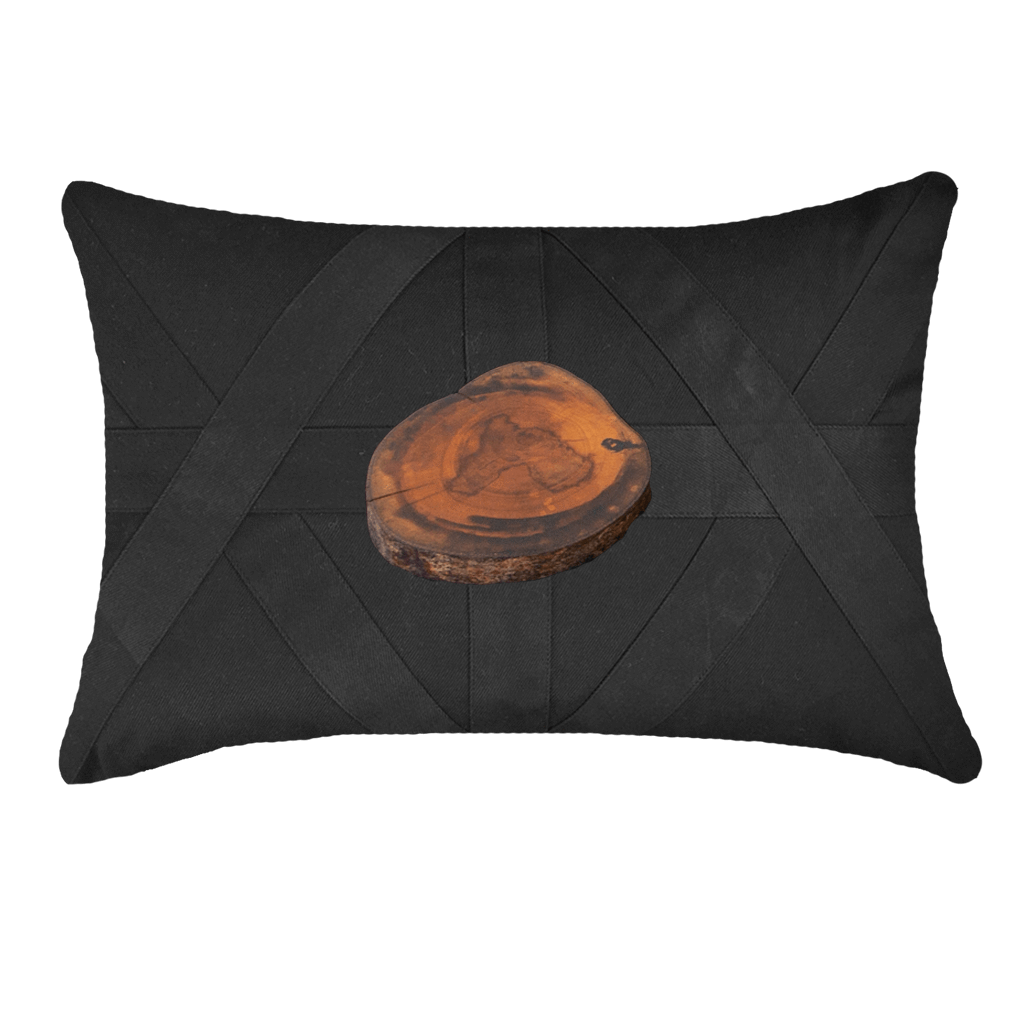 Wood Slab Black Lounge Cushion 55 x 55cm-Accessories-Bandhini Homewear Design-Black-55 x 55--abc