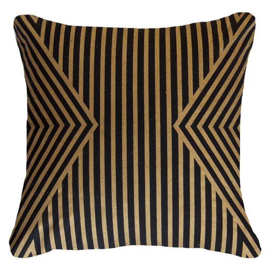 Parasol Black Gold Lounge Cushion 55 x 55 cm-Accessories-Bandhini Homewear Design-Black Gold-22 x 22--abc