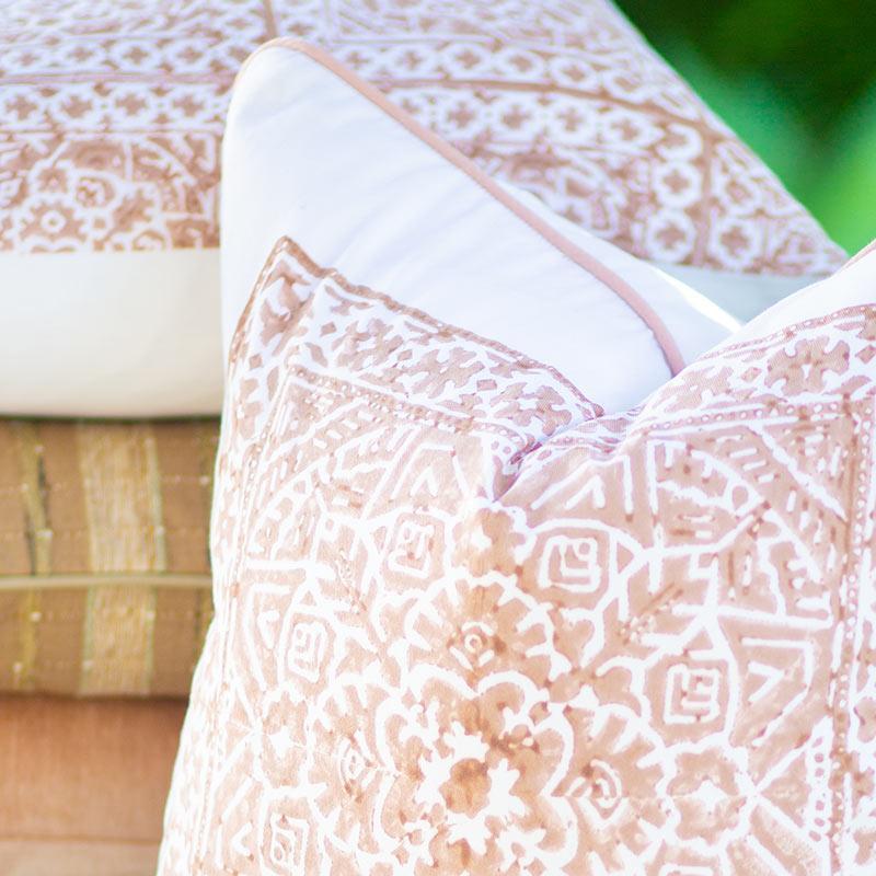 Kilim Block Print Blush Lounge Cushion-abc